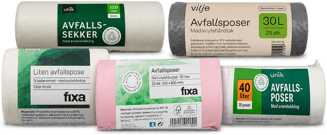 Avfallsposer Baderom 5l 45stk Fixa